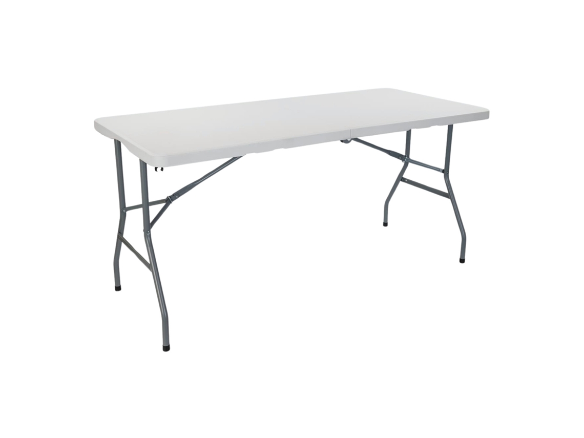 Megapack 10 Mesas Dobráveis ​​de Resina Portáteis 150cm Branca 7house 7h Seven House