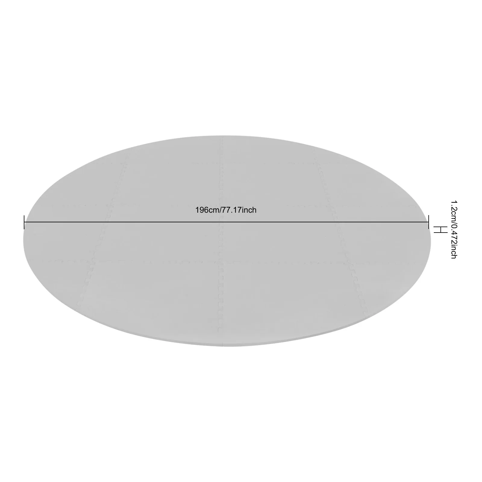 Tapete Para Hidromassagem, Material Eva, 196 Cm De Diâmetro, Estilo Moderno, Cinza Oem