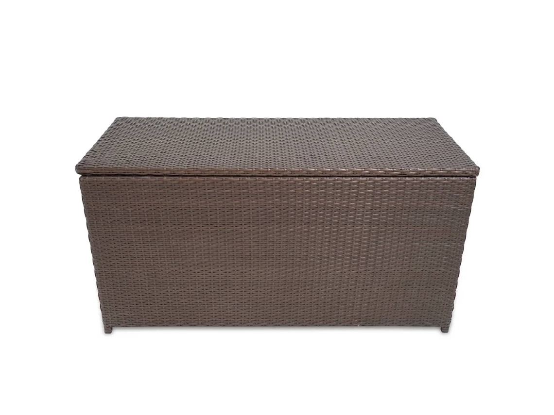 Caixa de Arrumação para Jardim 120X50X60 Cm Vime Pe Castanho PANGSHIYUAN
