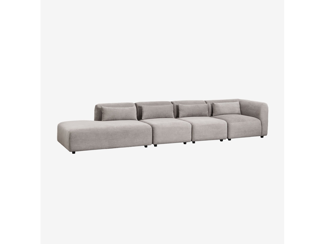 Sofá Modular De Canto Fogler De 4 Peças Com Espreguiçadeira Esquerda Poliéster Sklum