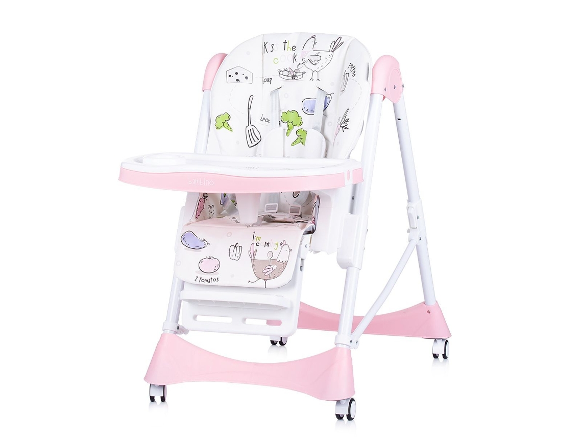 Cadeira Alta Dobrável E Reclinável Bambino Da CHIPOLINO Rose Water