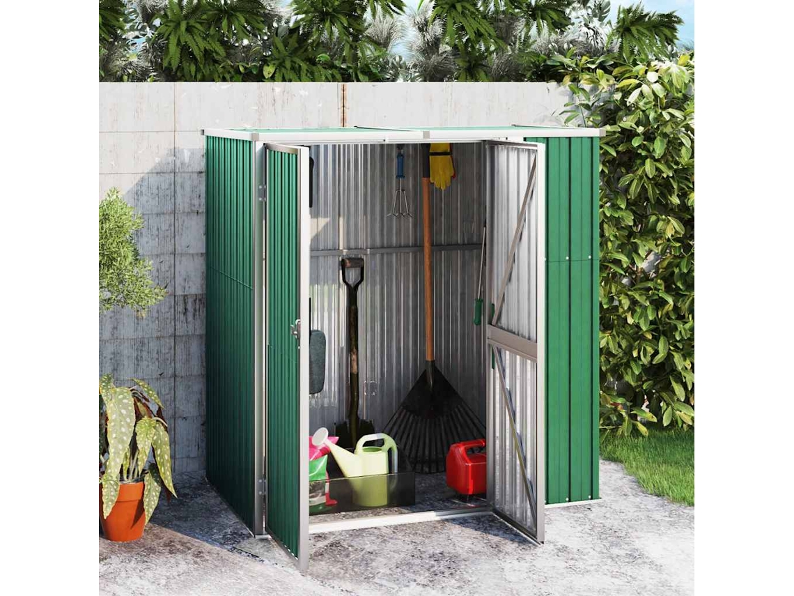Abrigo VIDAXL Para Ferramentas Verde Aço (161x89x161 cm)