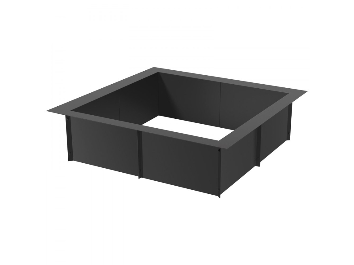 Anel De Lareira Exterior Quadrado 106x106cm Em Aço Carbono Tekmaquinas