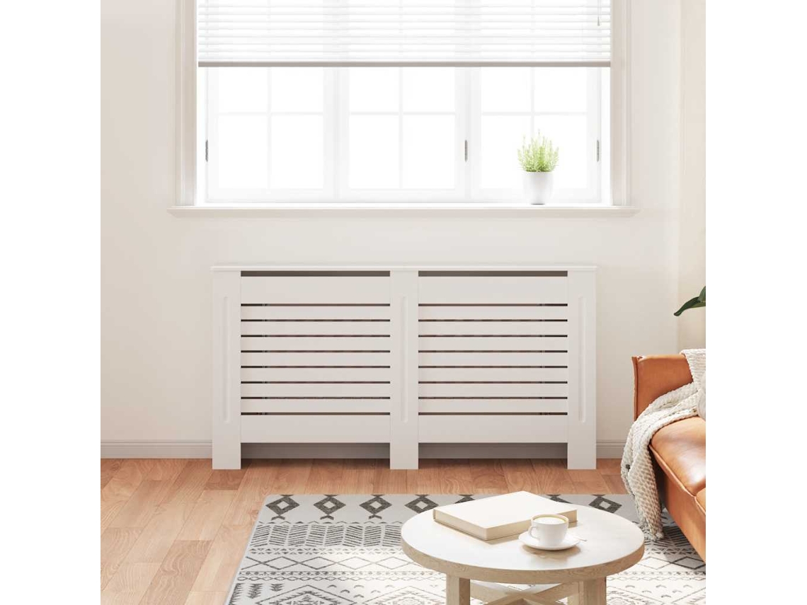 Cobertura De Radiador 152x19x81,5 Cm Mdf Branco Haochrymec
