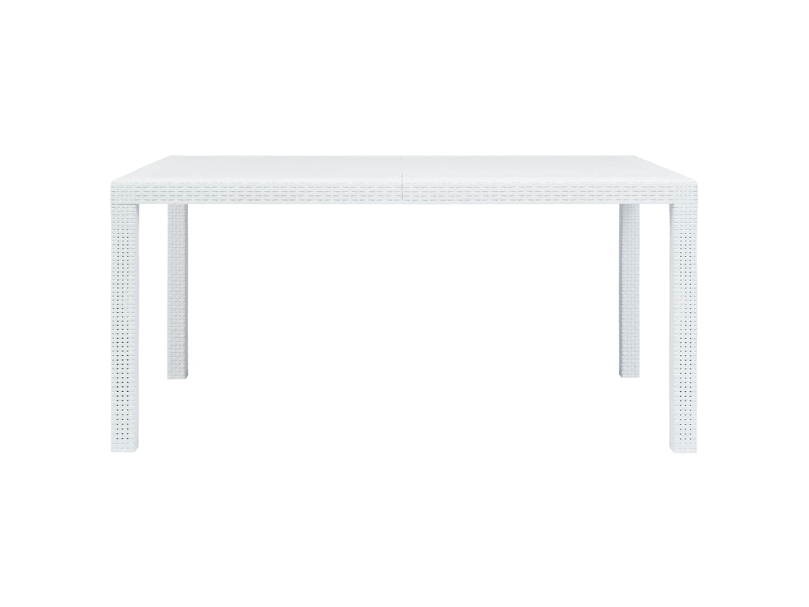 Mesa de jardim VIDAXL Branco Plástico (150x90x72 cm)