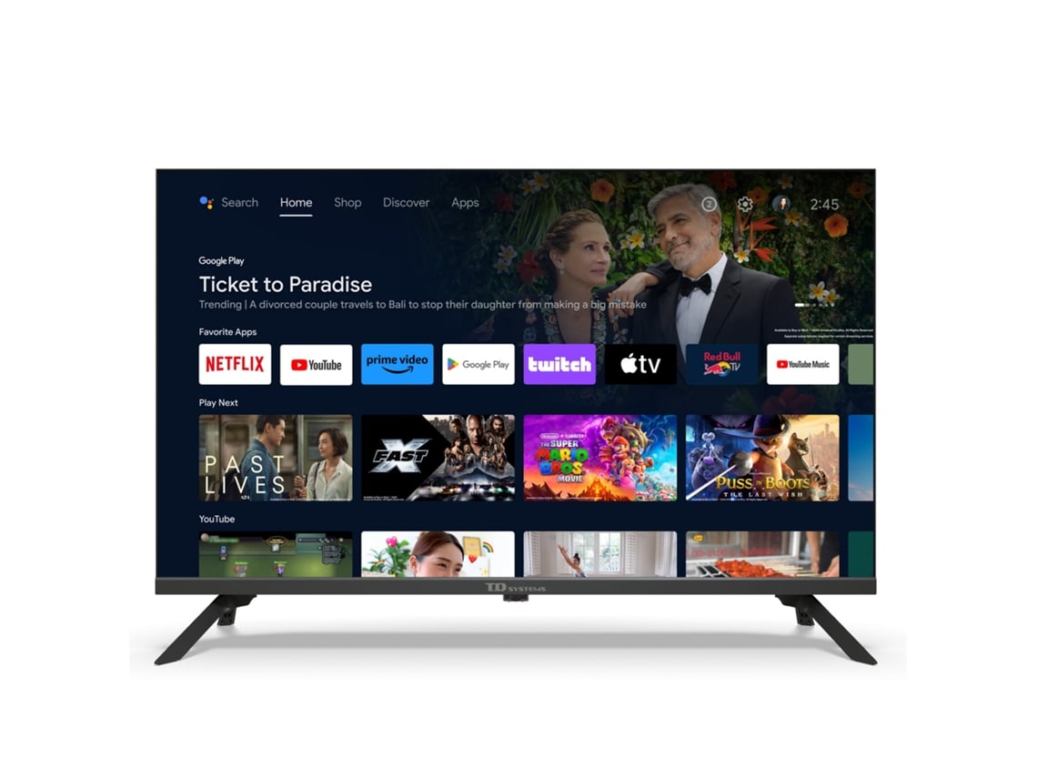 Smart Tv 32 Polegadas Hd Hey Google Official Assistant Com Controle De Voz. Televisão Android 14 - Td Systems M32k21gle