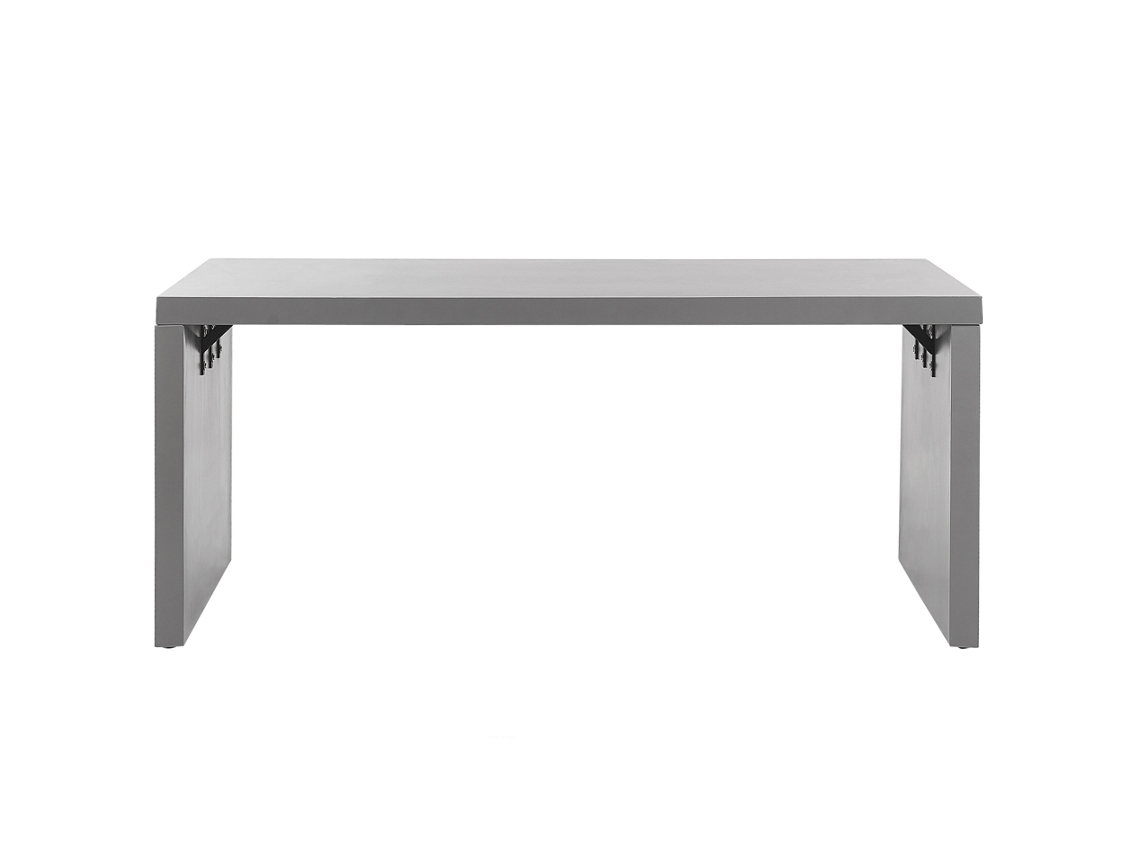 Mesa de jardim BELIANI Taranto de Cimento com fibra Cinzento 90x180x78