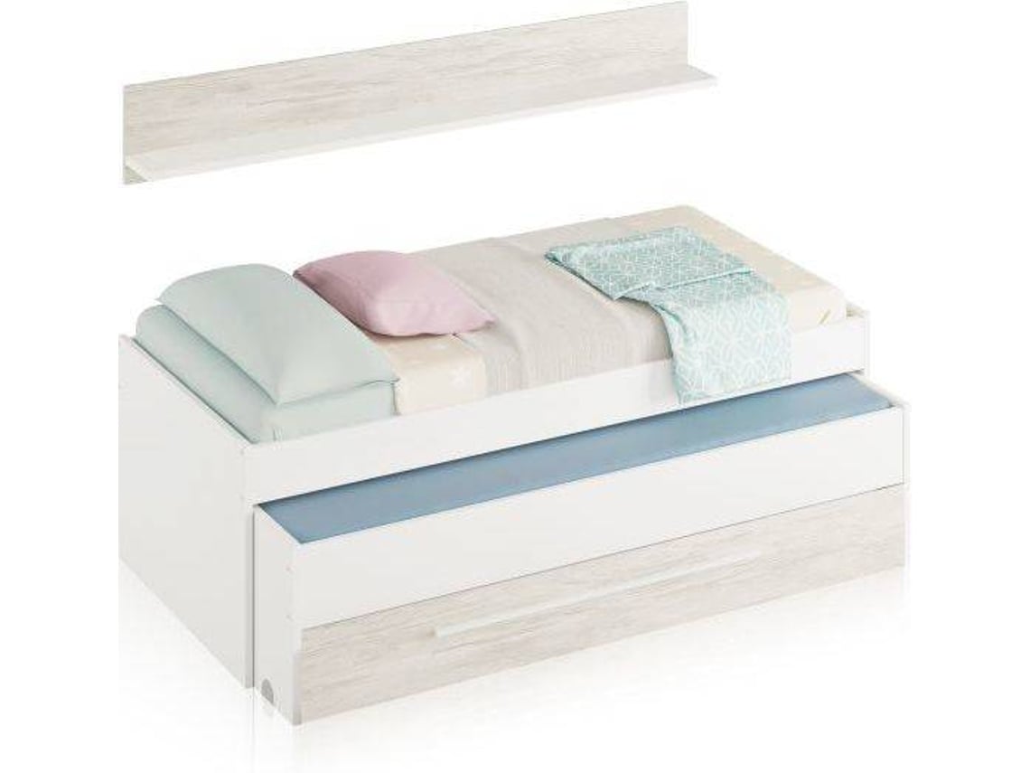 Cama Dupla Juvenil Nuit Artik Duehome Branco (199x65x96)