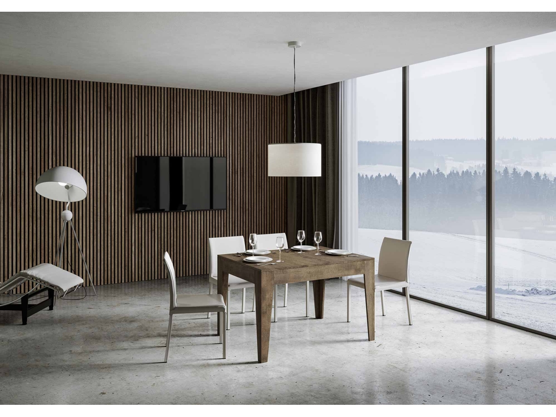 Mesa de Refeição ITAMOBY Cico (90x120/180 - Painéis em Melamina - Nogueira)