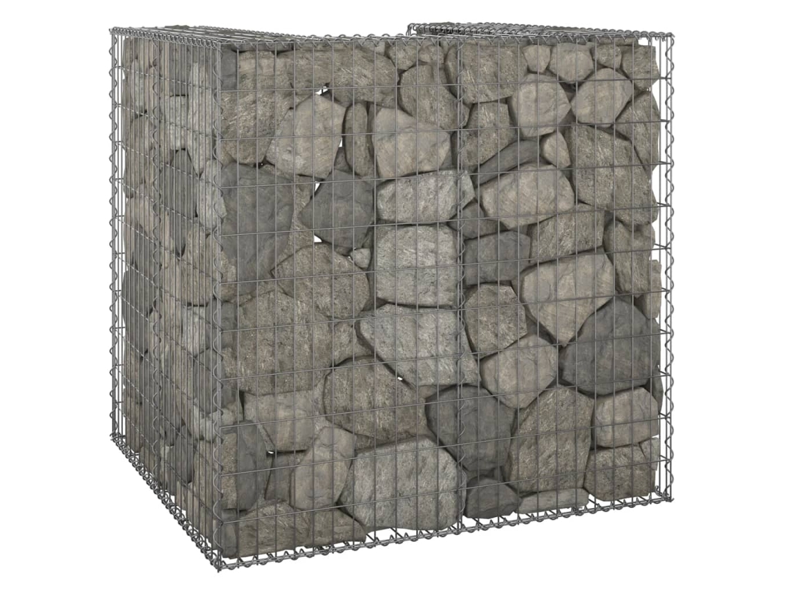 Abrigo para caixote do lixo VIDAXL Prateado Aço (110x100x110 cm)