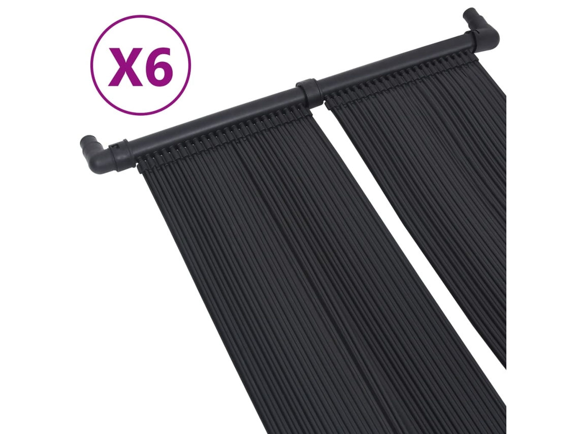 Conjunto 6 Aquecedor solar de piscina VIDAXL (80x310 cm)