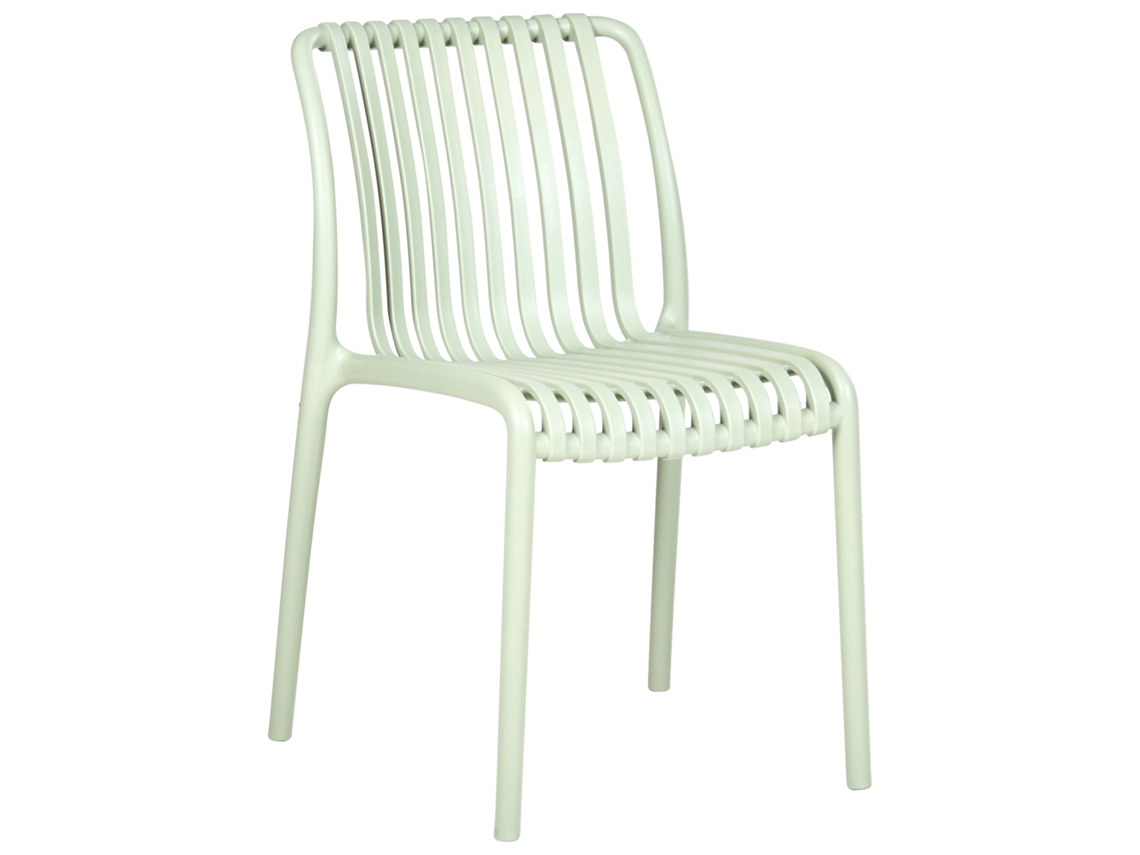 Cadeiras de plástico Beliani Ariccia para áreas internas e externas em polipropileno verde 45x50x78