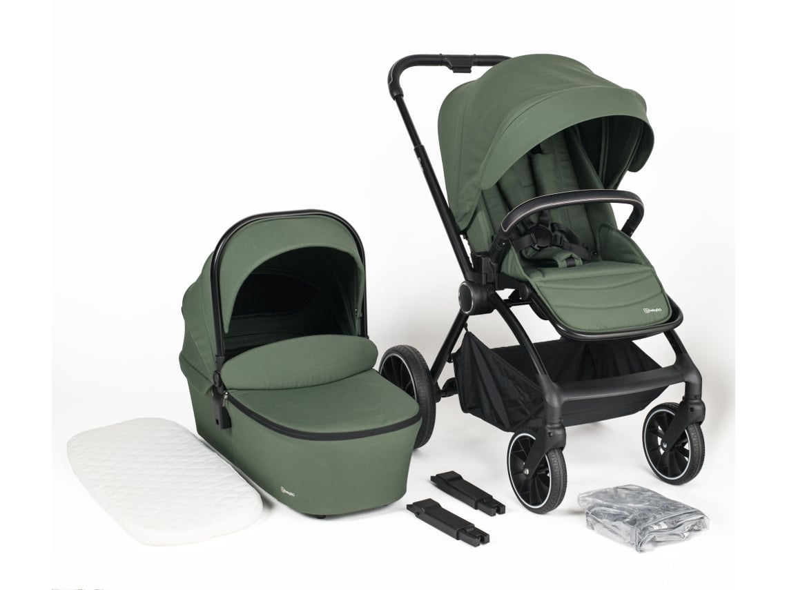 Carrinho De Bebé Com Alcofa 2 In 1 Babygo Harmony Green