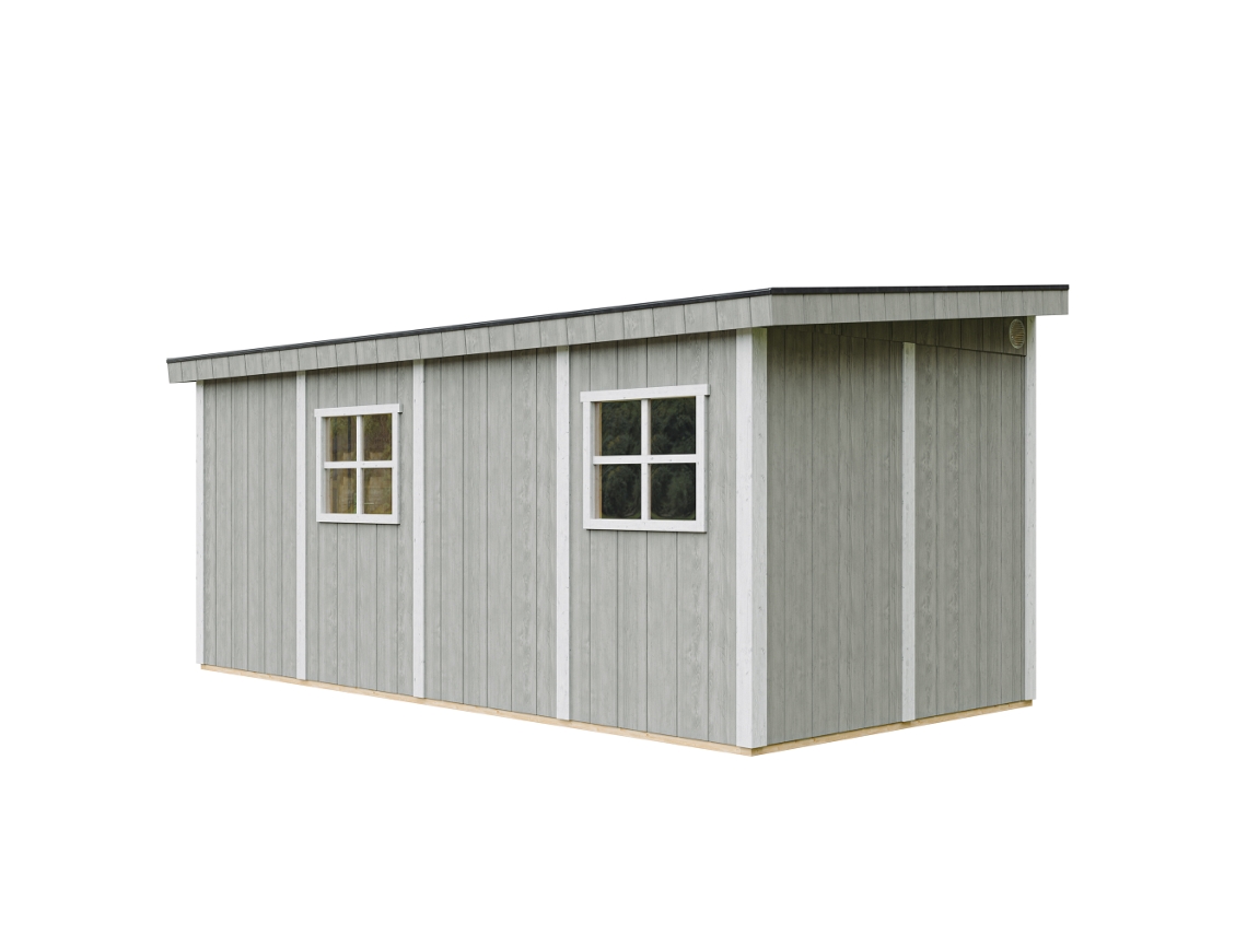 Casa De Jardim Qualidade Premium 11,47 M² A231x248x530 Cm Sem Piso E Parede Lateral Timbela M940b Tundra Grey