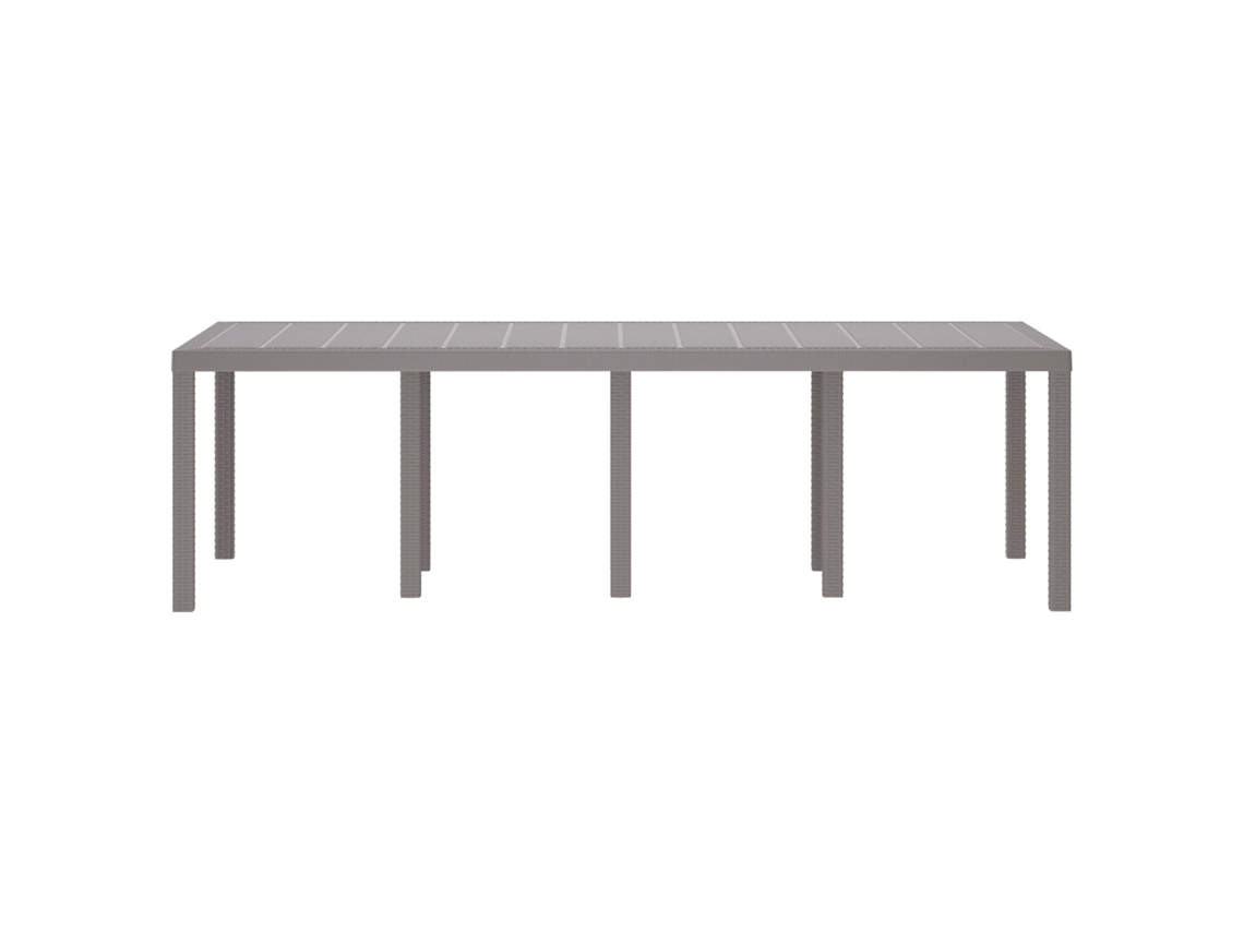 Mesa Externa Cinzento Claro Metal, Materiais Sintéticos Grande Lovely Home