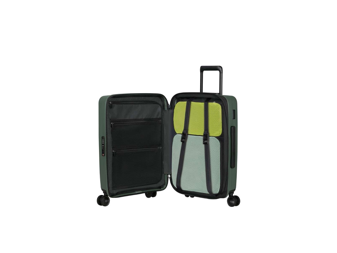 Mala de Cabine Exp. Acesso Frontal SAMSONITE Restackd 55Cm 4 Rodas Verde