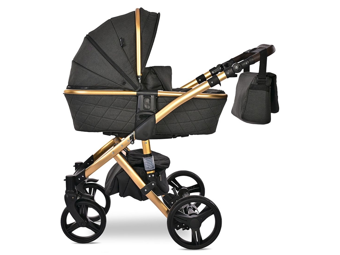Carrinho De Passeio Lorelli Duo Rimini Premium Black Jasper, Até 15 Kg