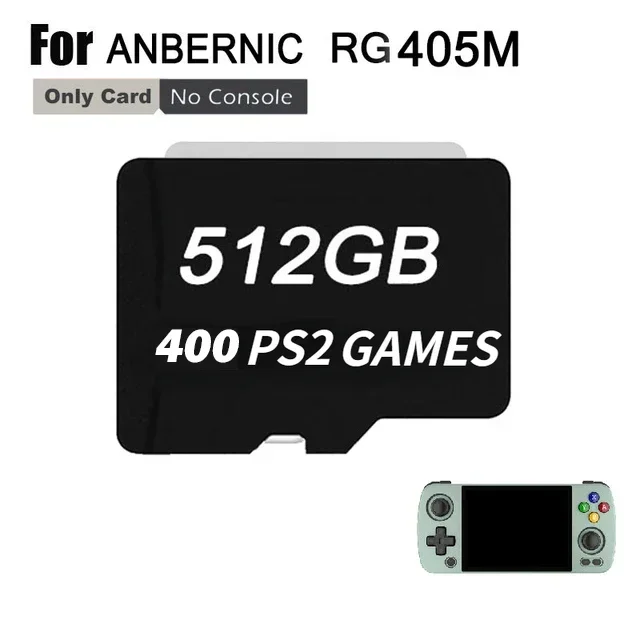 Cartão de memória para jogos, capacidade de 512 GB, compatível com vários emuladores, apenas 512 GB, 480 PS2 OEM