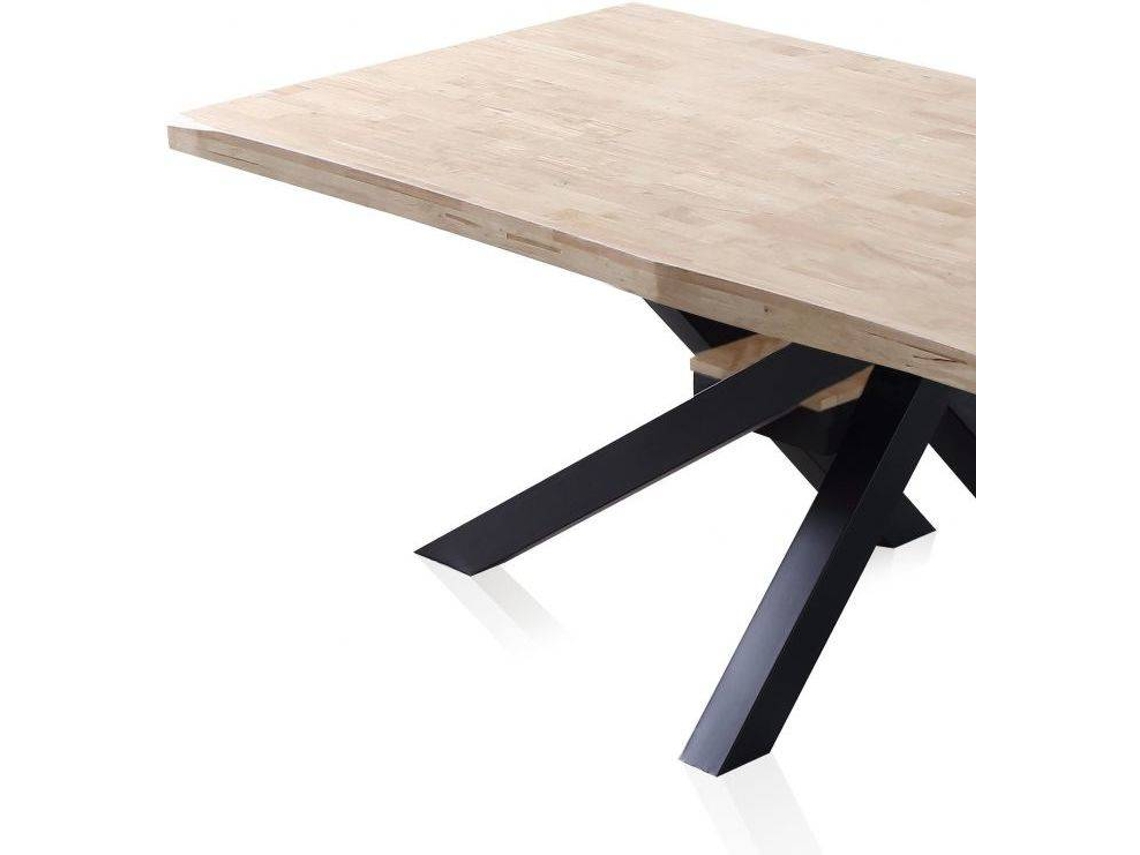 Mesa de Refeição DUEHOME (Preto - Madeira, Metal - 100 cm x 76 cm x)