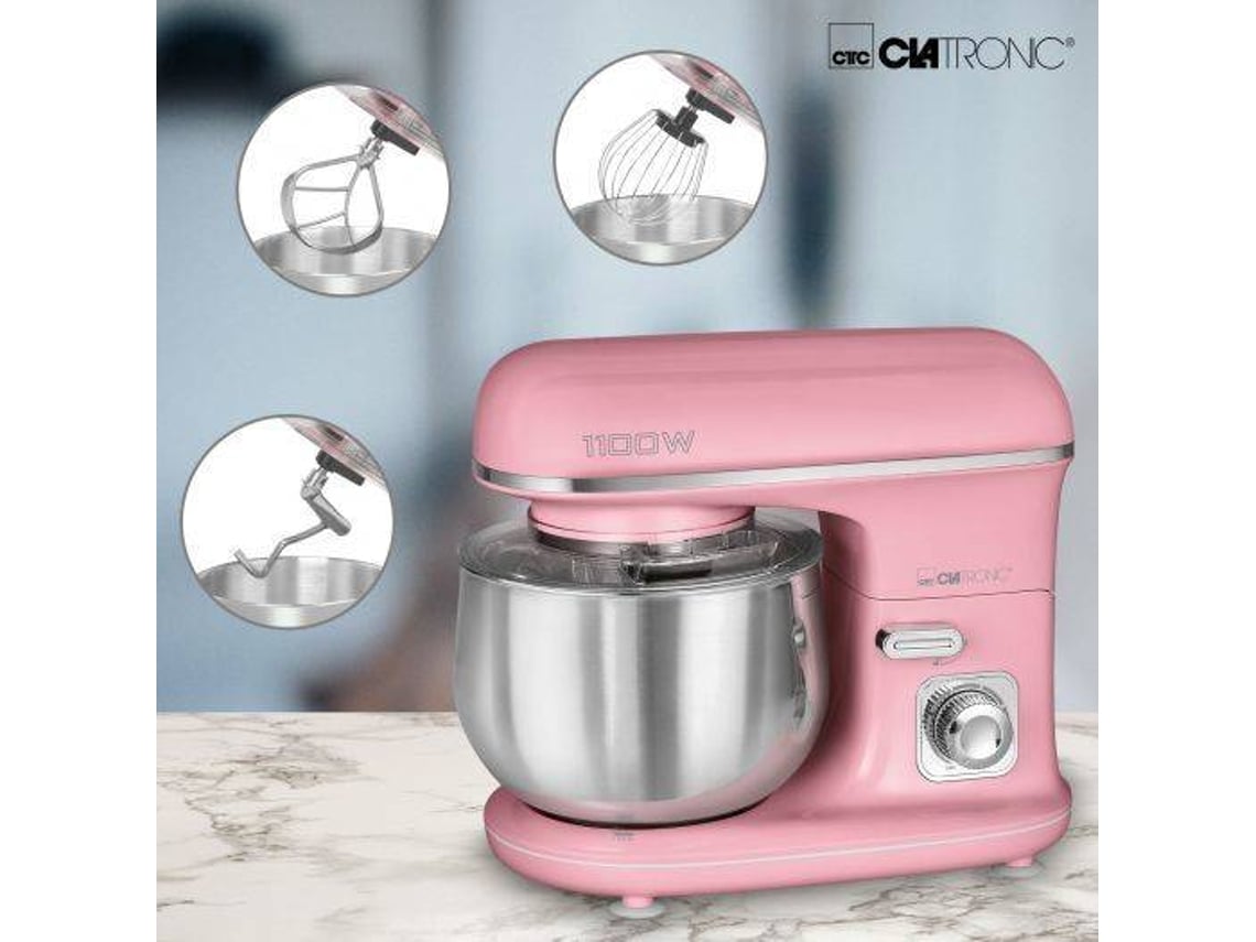 Batedeira com Taça CLATRONIC KM 3711 (1100 W - Taça 5 L - Rosa)
