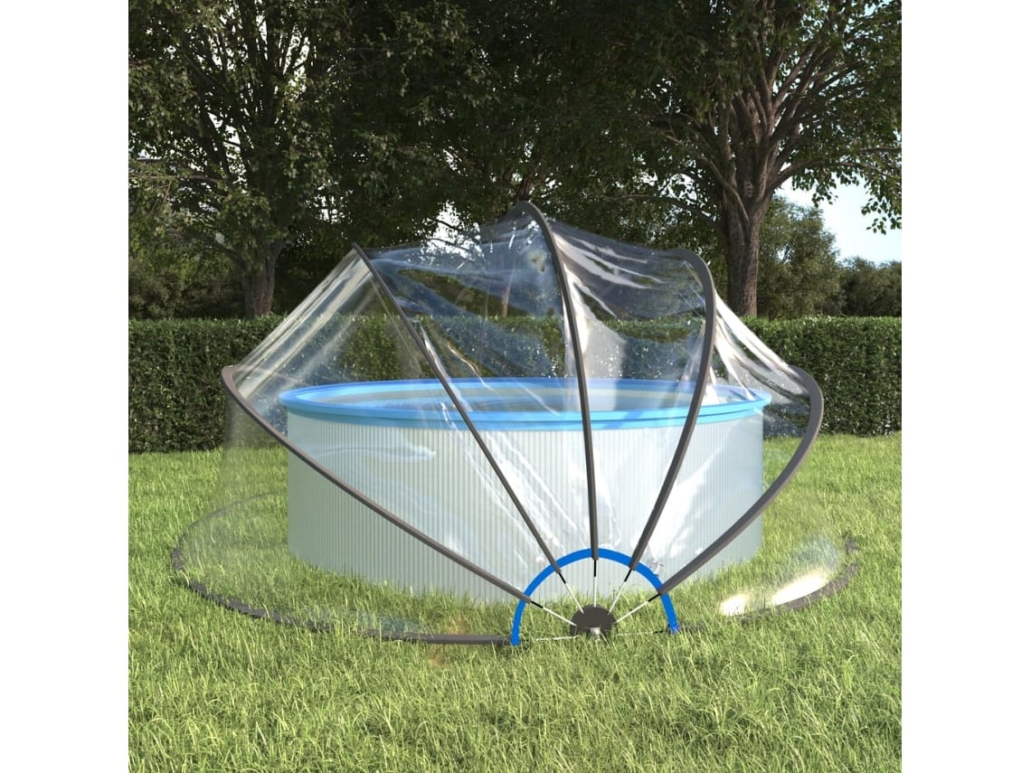 Cúpula de piscina VIDAXL Transparente PVC (500 x 500 x 250 cm)
