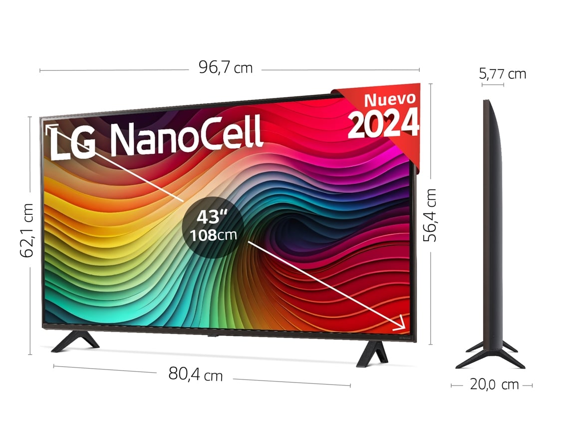 TV LG 43NANO82T6B (NanoCell - 43'' 109 cm - 4K Ultra HD - Smart TV)