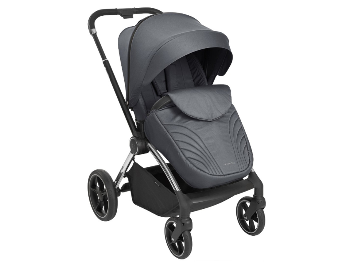 Carrinho de Bebé com Alcofa 2 em 1 KIKKA BOO Kara Gris