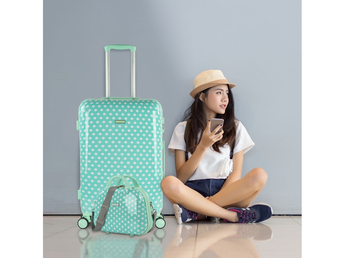 Conjunto de Malas Pc ITACA Stars Toupeiras de Menta 44X65X25 Cm 62L