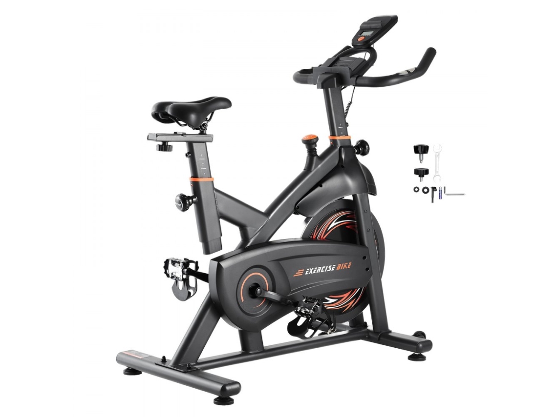 Bicicleta De Exercícios Estacionária Com Lcd, Ajuste De Resistência E Estrutura Em Aço Carbono Tekmaquinas