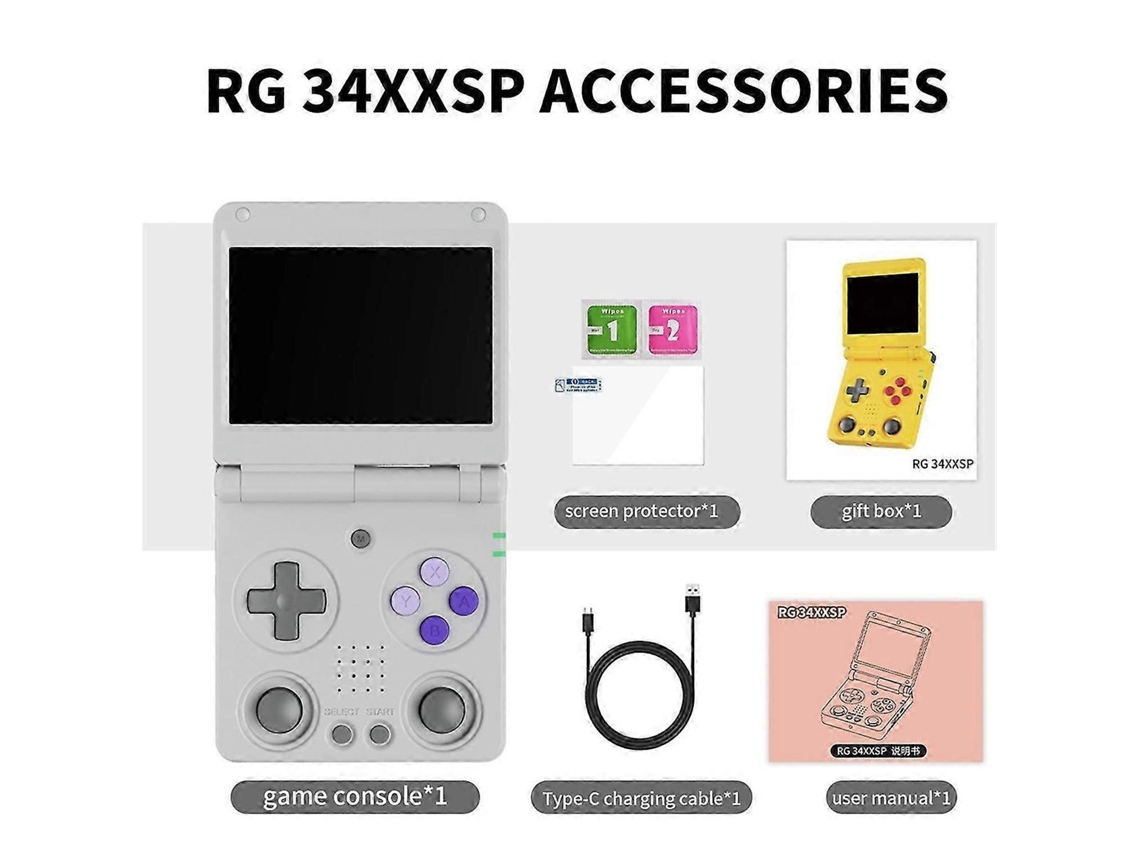 Console De Jogos Portátil Rg34xxsp Flip Com Tela Ips De 3,4 Polegadas, C Nostalgia88