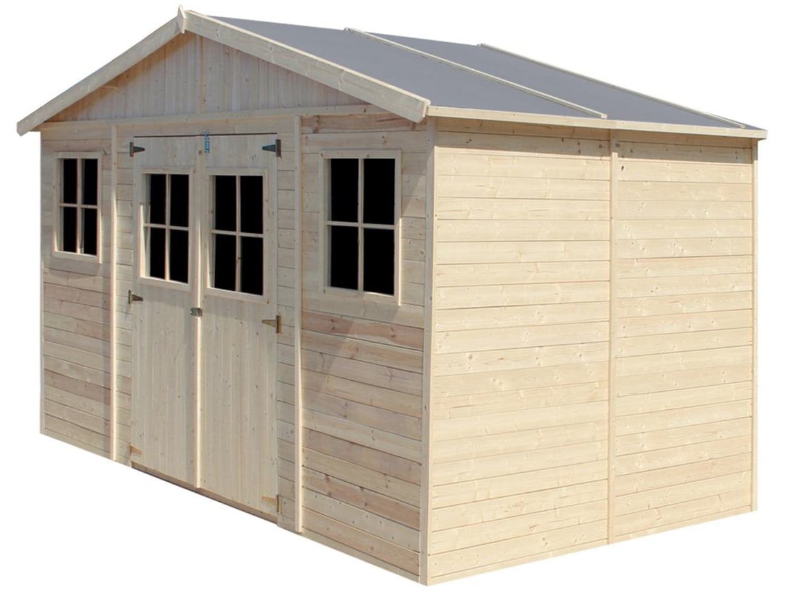 Abrigo de Madeira TIMBELA M332 com Janelas (8 m² - 246x418x220 cm)