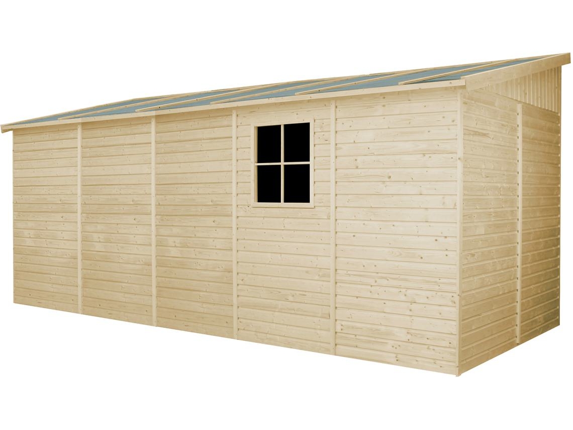 Abrigo de Madeira TIMBELA M341A com Janelas (10 m² - 244x514x218 cm)