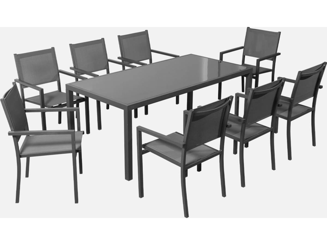 Mesa de Jardim SWEEEK Capua (8 Lugares - Antracite -180Cm)