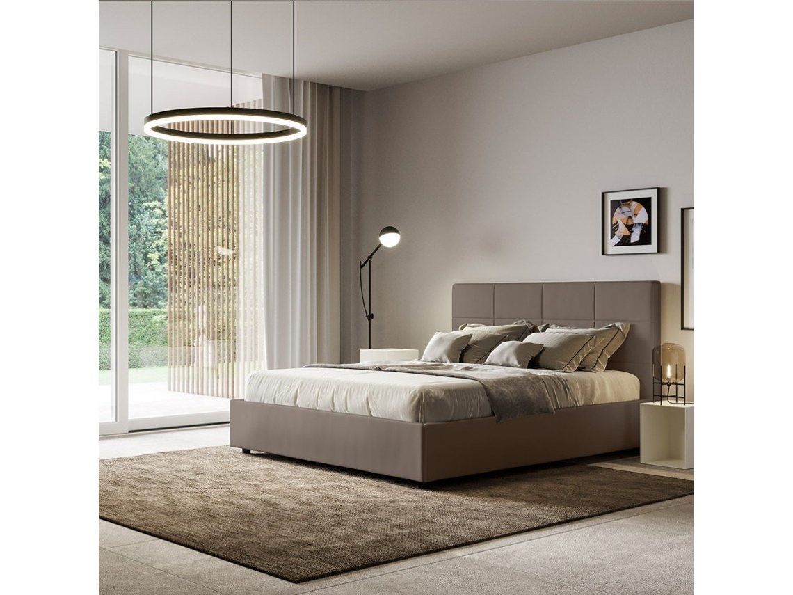 Contêiner cama de casal 160x200 quarto moderno Mika M1