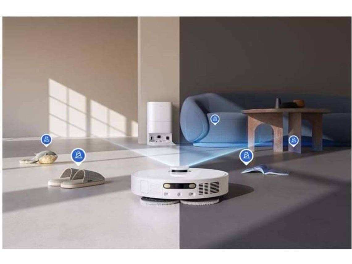 Aspirador Robô Lavador Mova E30 Ultra 7000 Pa 3,2 L Branco