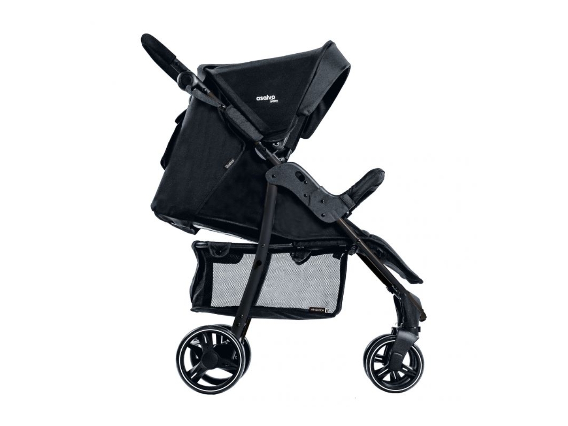 Carrinho De Bebé Asalvo America 3 Black