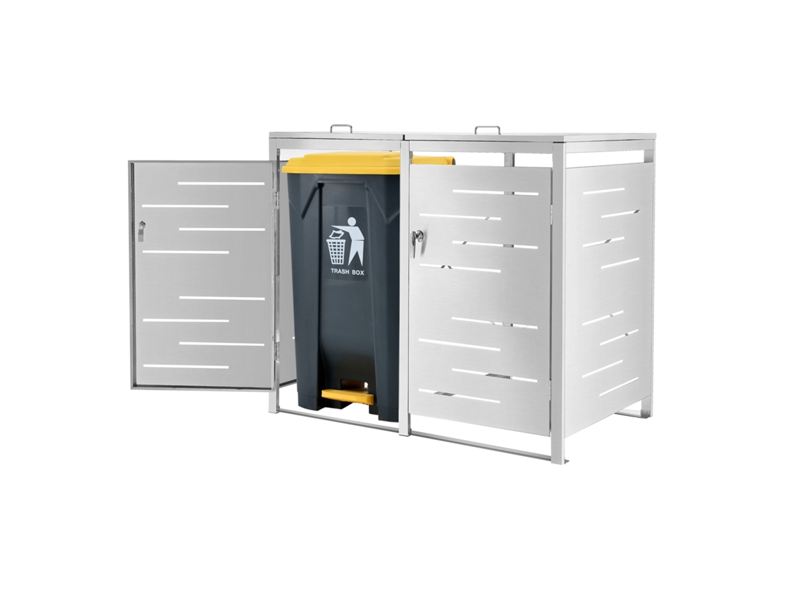 Abrigo [EN.CASA] (116x132x80 cm - Aço - Prateado)