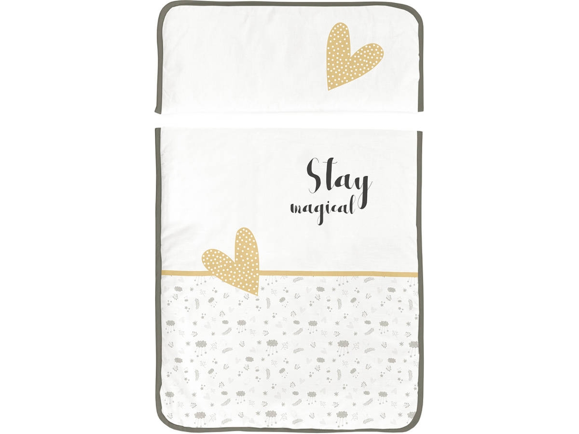 Mini Berço e Têxtil TANUKI Stay Magical Amarelo (57x25x82 cm)