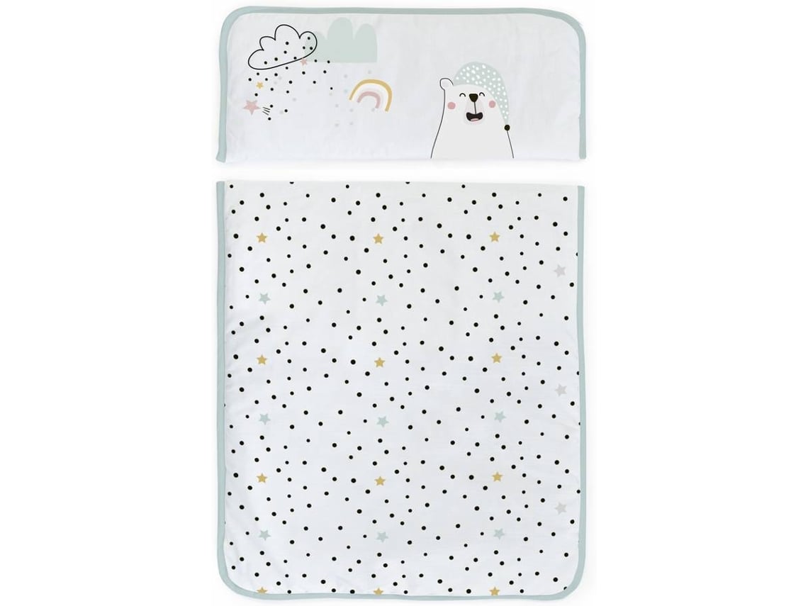 Mini Berço Naf Naf Nordic Bear Azul (55 X 85 Cm)