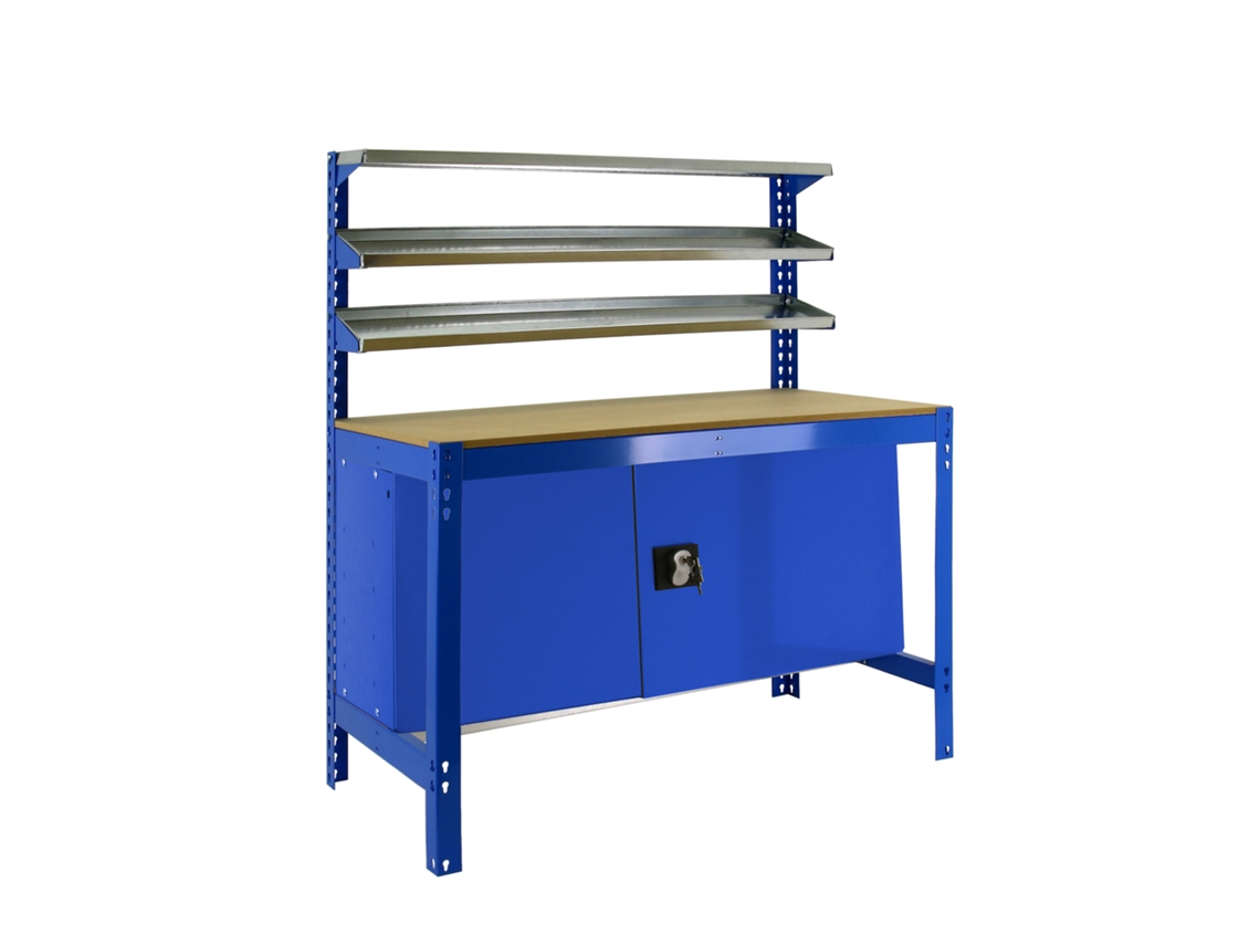 Simonwork Bt1 Cabinet 1200 Armário Metálico Azul/madeira