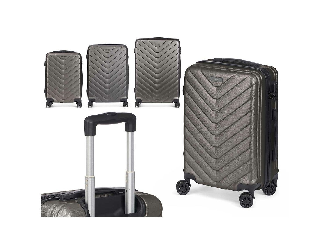 Conjunto de Malas Cinzento Escuro 3 Peças BIGBUY HOME