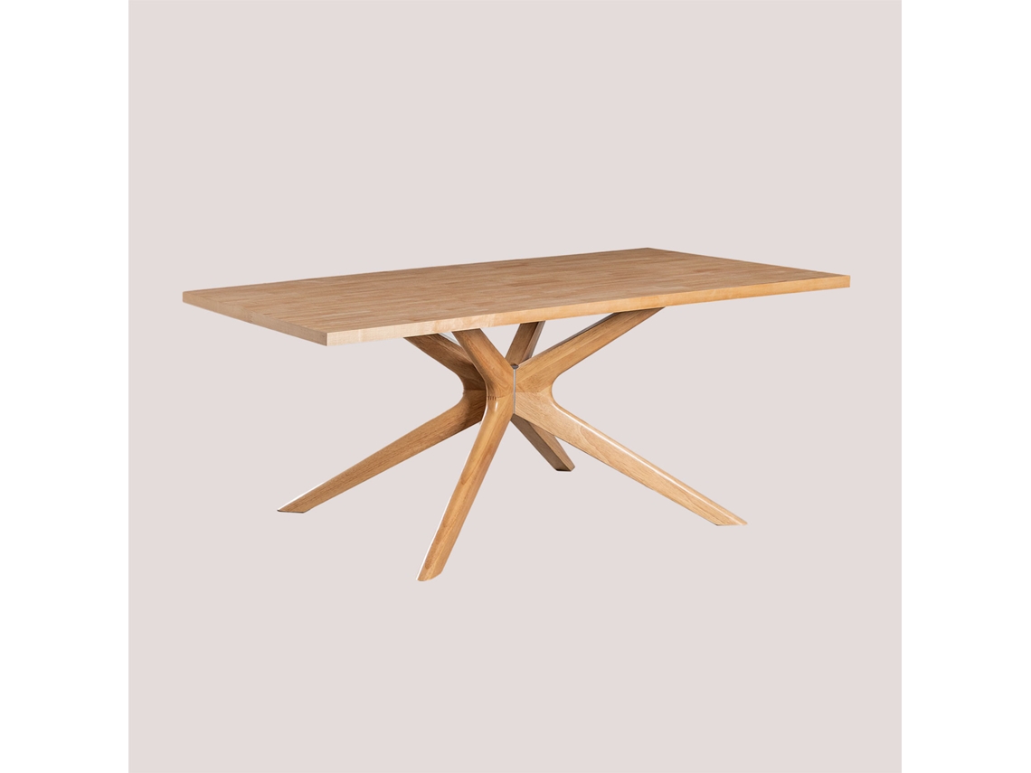 Mesa de Refeição SKLUM (75 cm x 180 cm x 90 cm - Madeira - Castanho)