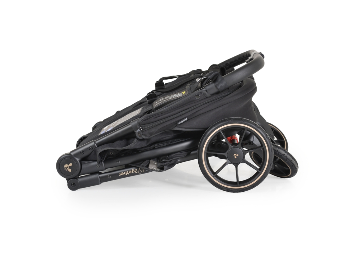 Carrinho De Bebê Gêmeo 2gether Modern Preto Cangaroo Cangaroo