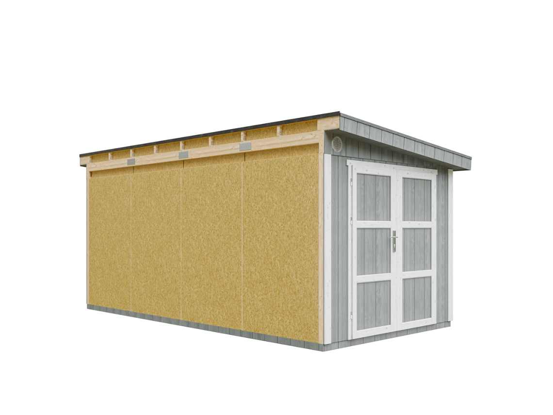 Casa De Jardim Qualidade Premium 11,47 M² A231x248x530 Cm Timbela M940 Cavern Steel