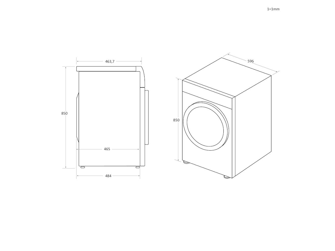 Máquina de Secar Roupa Encastre HAIER HDBI H7A (7 Kg - Bomba de Calor - Branco)
