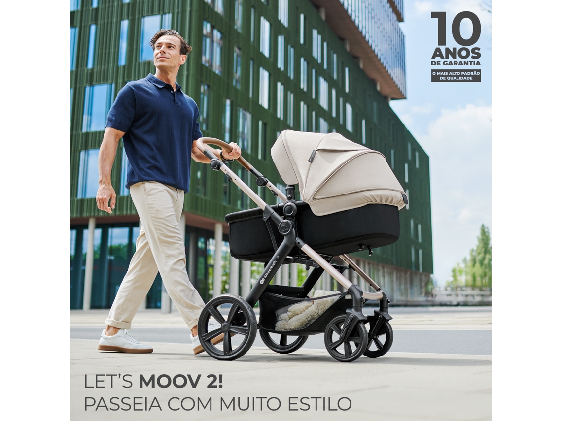 Carrinho de Bebé Multifuncional KINDERKRAFT 3 Em 1 Moov 2 (Preto)