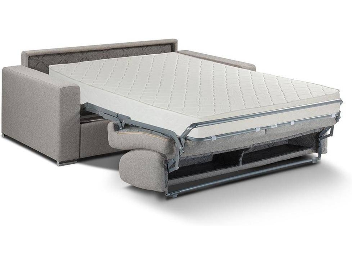 Sofá Cama Calito LINEA SOFA (Cinza Antracite - Tecido e Veludo - 194x94x85 cm/Dimensões da cama: 140-159 cm)