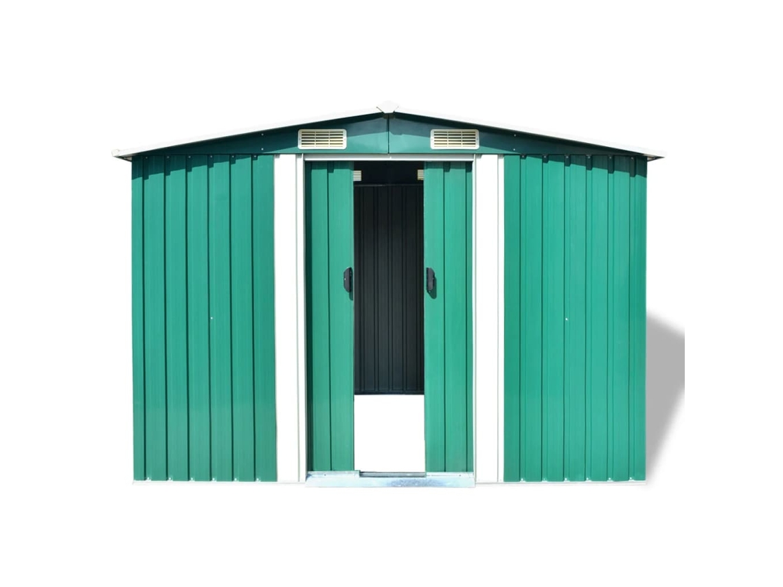 Abrigo VIDAXL Green Aço (257x205x178 cm)