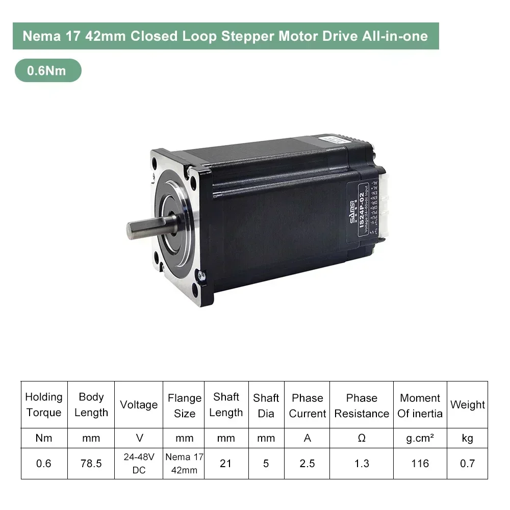 Kit De Driver De Motor De Passo, Integrado De Loop Fechado, 3000 Rpm, Nema 17--0.6nm, 5 Eixos