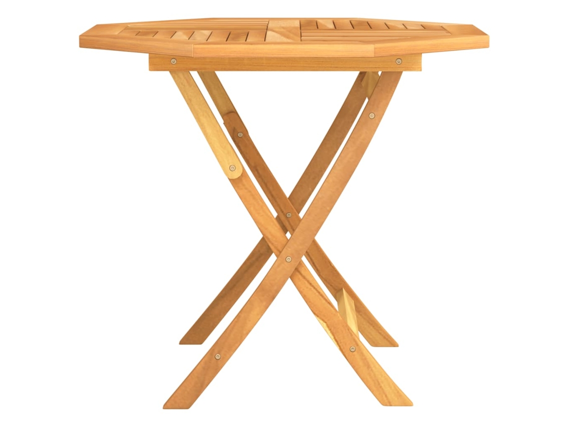 Mesa de Jardim LOVELY HOME Jantar Dobrável Madeira Teca Maciça (85 x 85 x 76 cm)